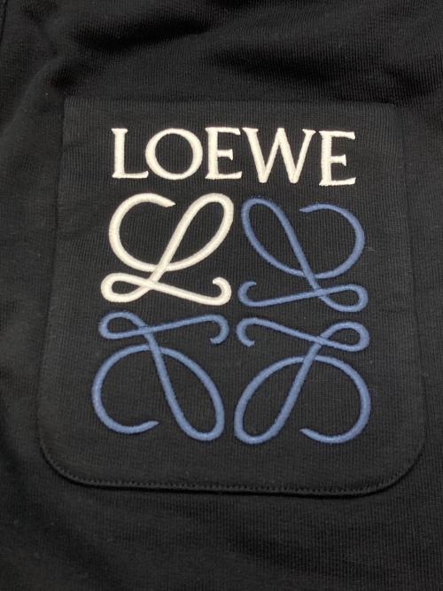 LOEWE（ロエベ）LOEWE (ロエベ) アナグラム ロゴ刺繍ジョガーパンツ ブラック サイズ:Mの古着・服飾アイテム