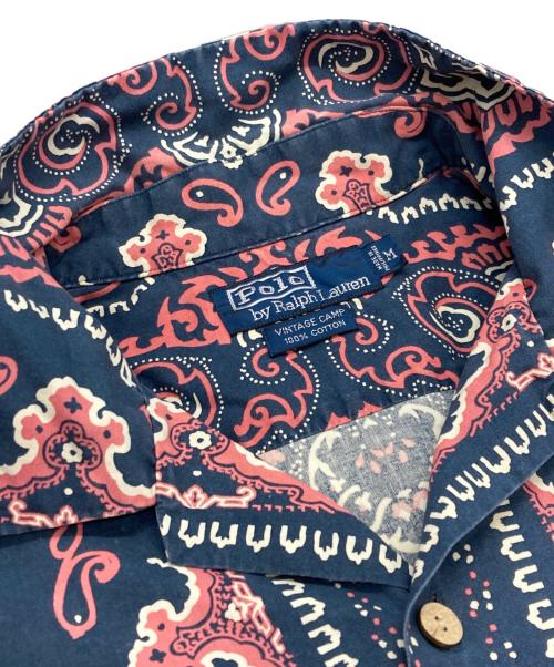 POLO RALPH LAUREN（ポロ・ラルフローレン）POLO RALPH LAUREN (ポロ・ラルフローレン) オープンカラーシャツ ネイビー サイズ:Mの古着・服飾アイテム
