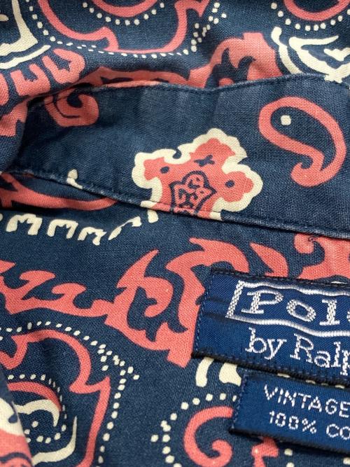 POLO RALPH LAUREN（ポロ・ラルフローレン）POLO RALPH LAUREN (ポロ・ラルフローレン) オープンカラーシャツ ネイビー サイズ:Mの古着・服飾アイテム