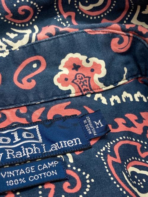 POLO RALPH LAUREN（ポロ・ラルフローレン）POLO RALPH LAUREN (ポロ・ラルフローレン) オープンカラーシャツ ネイビー サイズ:Mの古着・服飾アイテム