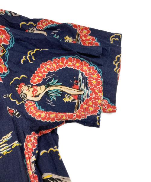 RRL（ダブルアールエル）RRL (ダブルアールエル) トロピカルキャンプシャツ ネイビー サイズ:Sの古着・服飾アイテム