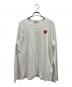 PLAY COMME des GARCONS（プレイコムデギャルソン）の古着「ハートワッペンカットソー」｜ホワイト