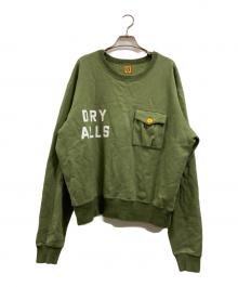 HUMAN MADE（ヒューマンメイド）の古着「CROPPED MILLITARY SWEATSHIRT」｜オリーブ