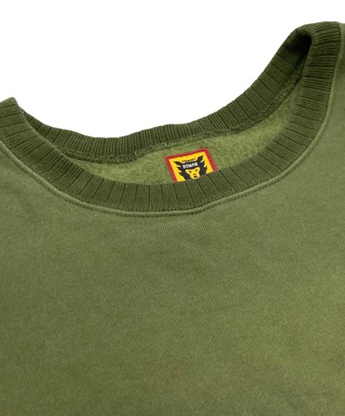 HUMAN MADE（ヒューマンメイド）HUMAN MADE (ヒューマンメイド) CROPPED MILLITARY SWEATSHIRT オリーブ サイズ:Lの古着・服飾アイテム