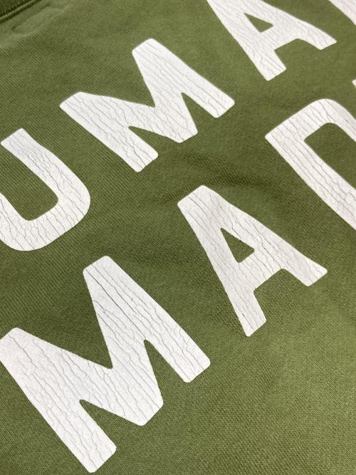 HUMAN MADE（ヒューマンメイド）HUMAN MADE (ヒューマンメイド) CROPPED MILLITARY SWEATSHIRT オリーブ サイズ:Lの古着・服飾アイテム