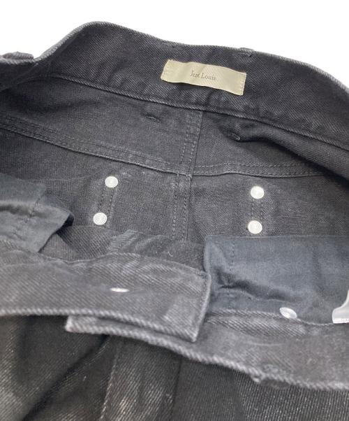 jent louis（ジェントルイス）jent louis (ジェントルイス) Resin Coated Zip Line Denim ブラック サイズ:Ｍの古着・服飾アイテム