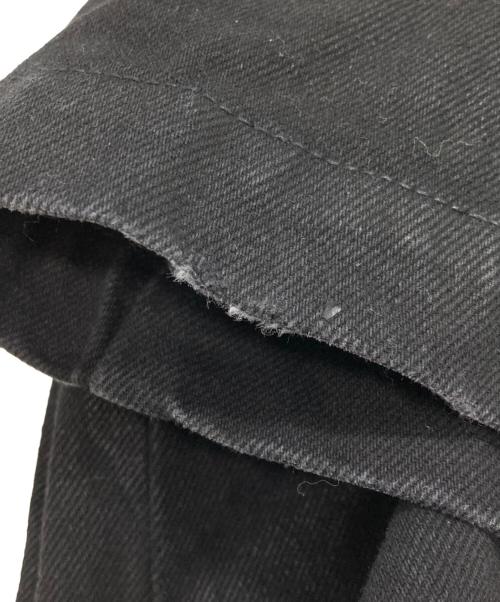 jent louis（ジェントルイス）jent louis (ジェントルイス) Resin Coated Zip Line Denim ブラック サイズ:Ｍの古着・服飾アイテム