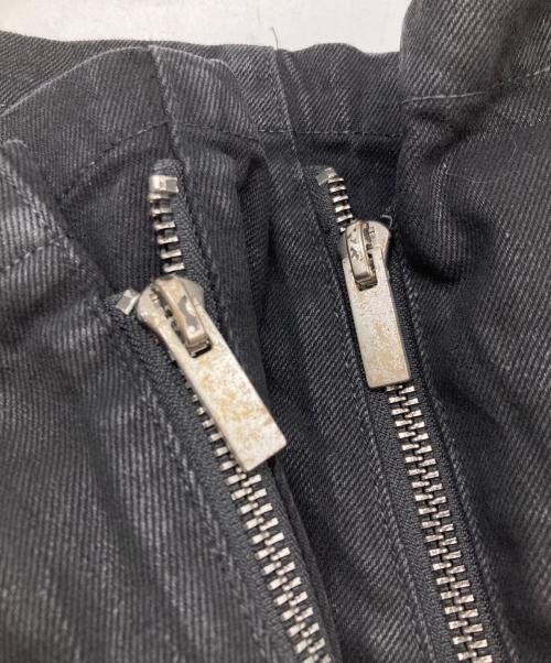 jent louis（ジェントルイス）jent louis (ジェントルイス) Resin Coated Zip Line Denim ブラック サイズ:Ｍの古着・服飾アイテム