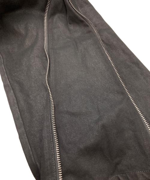 jent louis（ジェントルイス）jent louis (ジェントルイス) Resin Coated Zip Line Denim ブラック サイズ:Ｍの古着・服飾アイテム