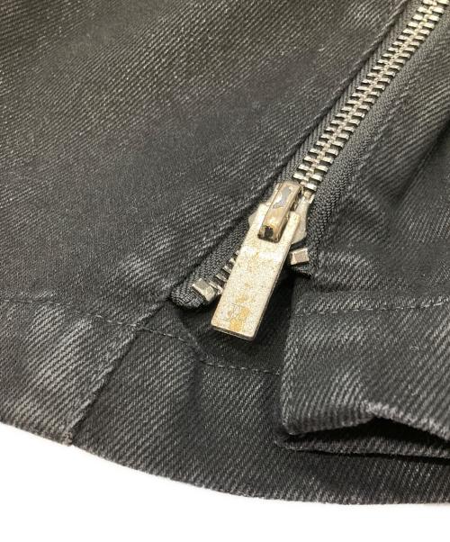 jent louis（ジェントルイス）jent louis (ジェントルイス) Resin Coated Zip Line Denim ブラック サイズ:Ｍの古着・服飾アイテム