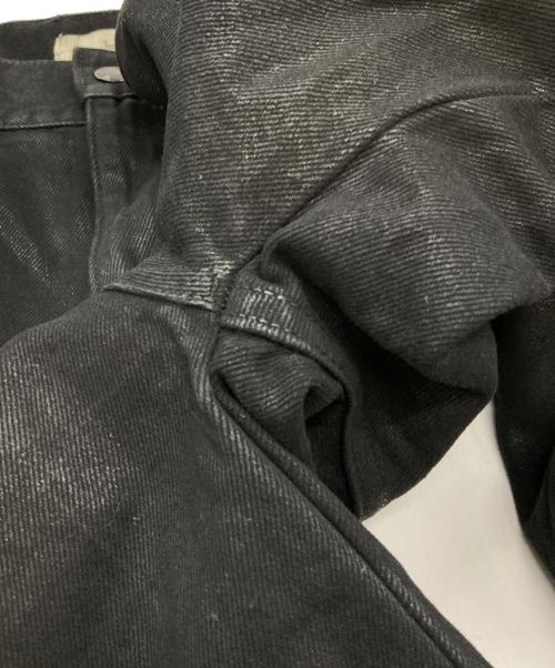 jent louis（ジェントルイス）jent louis (ジェントルイス) Resin Coated Zip Line Denim ブラック サイズ:Ｍの古着・服飾アイテム