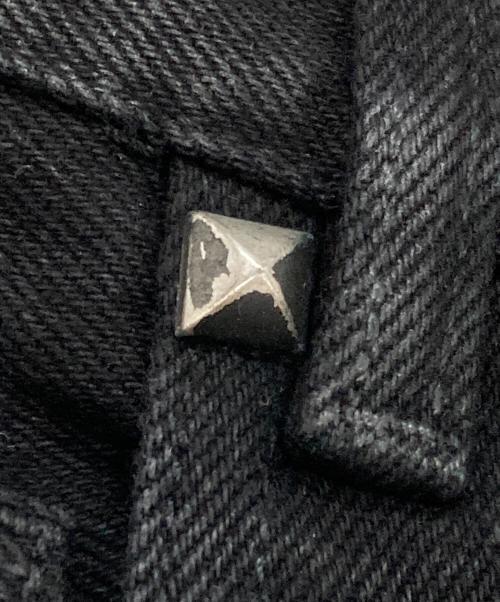 jent louis（ジェントルイス）jent louis (ジェントルイス) Resin Coated Zip Line Denim ブラック サイズ:Ｍの古着・服飾アイテム