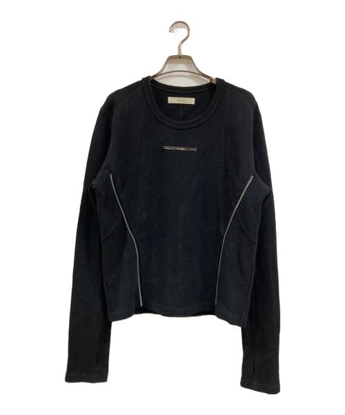 jent louis（ジェントルイス）JENT LOUIS (ジェントルイス) Thermal Zip Long Sleeve ブラック サイズ:Sの古着・服飾アイテム