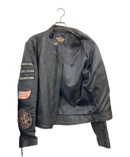 HARLEY-DAVIDSON（ハーレーダビッドソン）HARLEY-DAVIDSON (ハーレーダビッドソン) シングルライダースジャケット ブラック サイズ:Lの古着・服飾アイテム