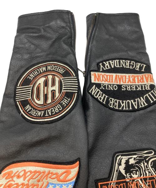 HARLEY-DAVIDSON（ハーレーダビッドソン）HARLEY-DAVIDSON (ハーレーダビッドソン) シングルライダースジャケット ブラック サイズ:Lの古着・服飾アイテム