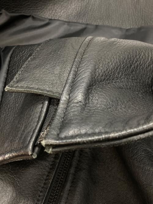 HARLEY-DAVIDSON（ハーレーダビッドソン）HARLEY-DAVIDSON (ハーレーダビッドソン) シングルライダースジャケット ブラック サイズ:Lの古着・服飾アイテム