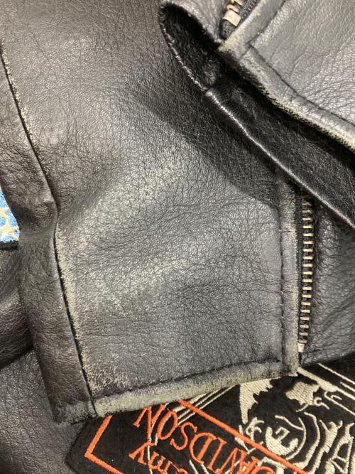 HARLEY-DAVIDSON（ハーレーダビッドソン）HARLEY-DAVIDSON (ハーレーダビッドソン) シングルライダースジャケット ブラック サイズ:Lの古着・服飾アイテム