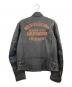 HARLEY-DAVIDSON (ハーレーダビッドソン) シングルライダースジャケット ブラック サイズ:L：20000円