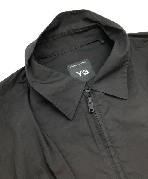 Y-3（ワイスリー）Y-3 (ワイスリー) ストレッチジップアップシャツ ブラック サイズ:XLの古着・服飾アイテム