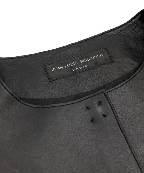JEAN LOUIS SCHERRER（ジャンルイ シェレル）JEAN LOUIS SCHERRER (ジャンルイ シェレル) ラムレザージャケット ブラック サイズ:Mの古着・服飾アイテム