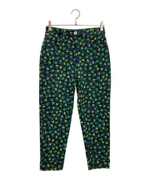 PRADA（プラダ）PRADA (プラダ) 花柄 テーパード パンツ ブラック サイズ:25の古着・服飾アイテム