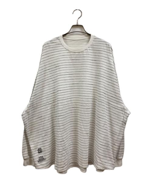 SEESEE（シーシー）SEESEE (シーシー) Stripes For Creative (ストライプ フォー クリエイティブ) YES GOOD MARKET (イエス グッド マーケット) ボーダーカットソー ホワイト サイズ:Lの古着・服飾アイテム