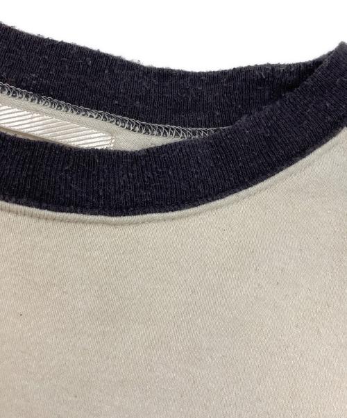 BLURHMS（ブラームス）BLURHMS (ブラームス) 23AW Silk Nep Baseball Raglan Tee TwoTone ホワイト×グレー サイズ:4の古着・服飾アイテム