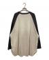 BLURHMS (ブラームス) 23AW Silk Nep Baseball Raglan Tee TwoTone ホワイト×グレー サイズ:4：10000円