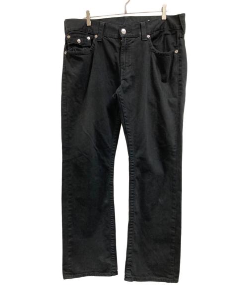 TRUE RELIGION（トゥルー レリジョン）TRUE RELIGION (トゥルー レリジョン) ブラックフレアパンツ ブラック サイズ:38の古着・服飾アイテム