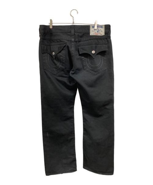 TRUE RELIGION（トゥルー レリジョン）TRUE RELIGION (トゥルー レリジョン) ブラックフレアパンツ ブラック サイズ:38の古着・服飾アイテム