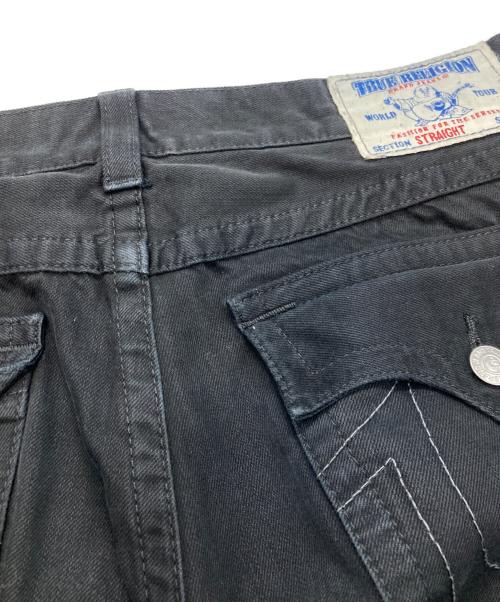 TRUE RELIGION（トゥルー レリジョン）TRUE RELIGION (トゥルー レリジョン) ブラックフレアパンツ ブラック サイズ:38の古着・服飾アイテム