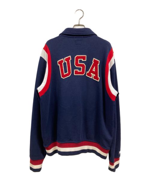 POLO RALPH LAUREN（ポロ・ラルフローレン）POLO RALPH LAUREN (ポロ・ラルフローレン) スウェットコーチジャケット ネイビー サイズ:Mの古着・服飾アイテム