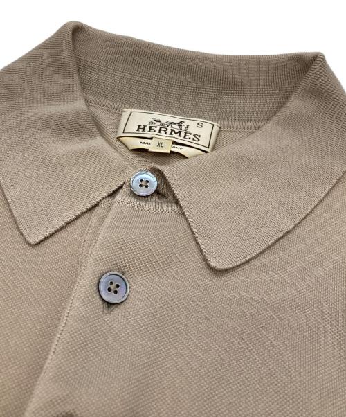 HERMES（エルメス）HERMES (エルメス) ポロシャツ ベージュ サイズ:XLの古着・服飾アイテム