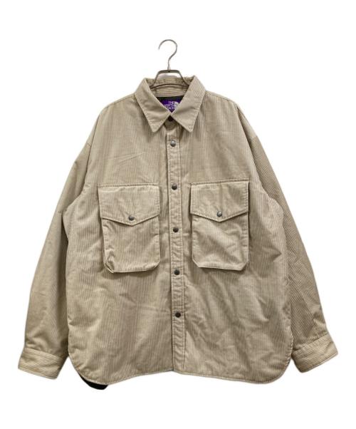 THE NORTHFACE PURPLELABEL（ザ・ノースフェイス パープルレーベル）THE NORTHFACE PURPLELABEL (ザ・ノースフェイス パープルレーベル) Corduroy Insulation Shirt Jacket アイボリー サイズ:XLの古着・服飾アイテム