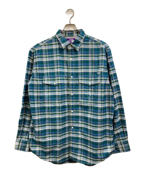 THE NORTHFACE PURPLELABEL（ザ・ノースフェイス パープルレーベル）THE NORTHFACE PURPLELABEL (ザ・ノースフェイス パープルレーベル) Madras OX Big Work Shirt マルチカラー サイズ:XLの古着・服飾アイテム