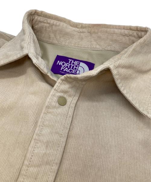 THE NORTHFACE PURPLELABEL（ザ・ノースフェイス パープルレーベル）THE NORTHFACE PURPLELABEL (ザ・ノースフェイス パープルレーベル) Organic Cotton Corduroy Big Shirt ベージュ サイズ:Ⅼの古着・服飾アイテム