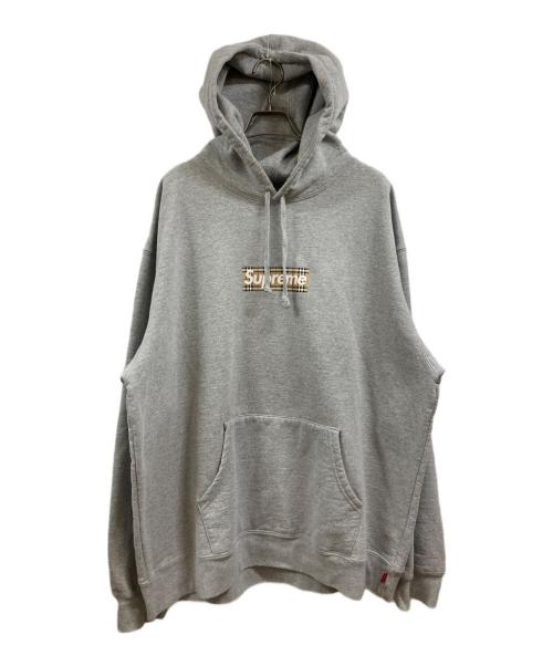 SUPREME（シュプリーム）SUPREME (シュプリーム) BURBERRY (バーバリー) Box Logo Hooded Sweatshirt グレー サイズ:XXLの古着・服飾アイテム