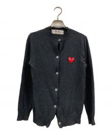PLAY COMME des GARCONS（プレイコムデギャルソン）の古着「ニットカーディガン」｜グレー