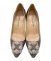 中古・古着 Manolo Blahnik (マノロ ブラニク) HANGISI GLITTER シルバー サイズ:37.5：28000円