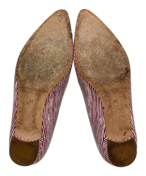 Manolo Blahnik（マノロ ブラニク）Manolo Blahnik (マノロ ブラニク) HANGISI パンプス レッド サイズ:38の古着・服飾アイテム