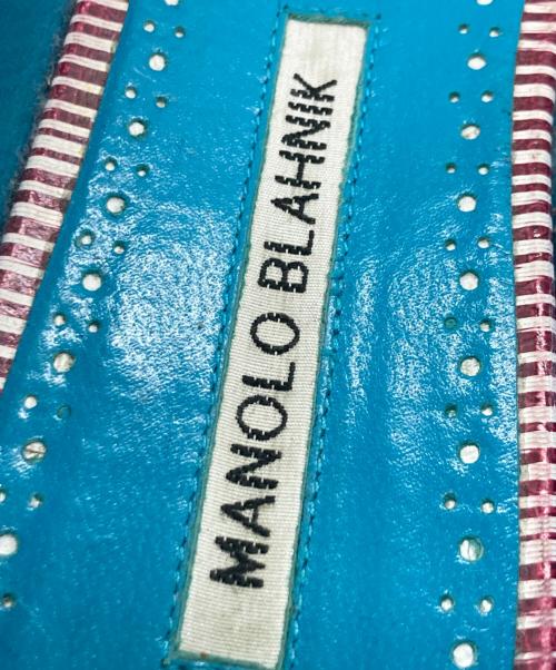 Manolo Blahnik（マノロ ブラニク）Manolo Blahnik (マノロ ブラニク) HANGISI パンプス レッド サイズ:38の古着・服飾アイテム