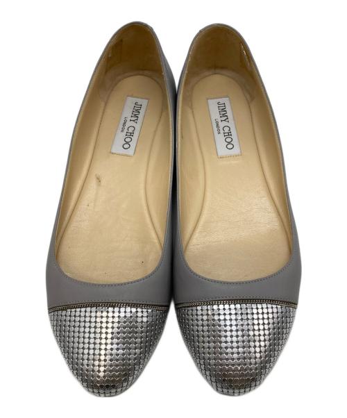 JIMMY CHOO（ジミーチュウ）JIMMY CHOO (ジミーチュウ) フラットシューズ グレー サイズ:37.5の古着・服飾アイテム