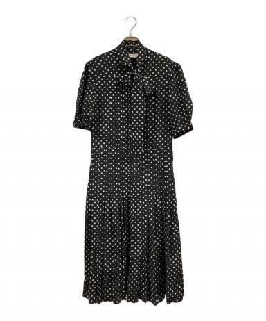 中古・古着通販】CELINE (セリーヌ) シルクドットワンピース ブラック
