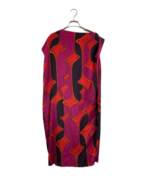 MaxMara（マックスマーラ）MaxMara (マックスマーラ) バティック柄シルクワンピース パープル サイズ:42の古着・服飾アイテム