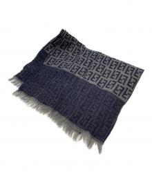 FENDI（フェンディ）の古着「ズッカ柄マフラー」｜ネイビー