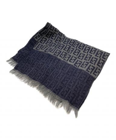 中古・古着通販】FENDI (フェンディ) ズッカ柄マフラー ネイビー