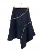 tricot COMME des GARCONSトリココムデギャルソン）の古着「ジップウールスカート」｜ネイビー