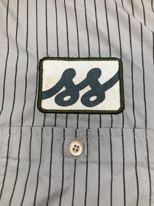 stussy（ステューシー）stussy (ステューシー) ストライプワークシャツ グレー サイズ:XLの古着・服飾アイテム