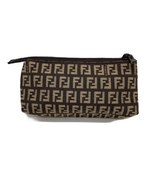 FENDI（フェンディ）FENDI (フェンディ) コスメポーチ ブラウンの古着・服飾アイテム