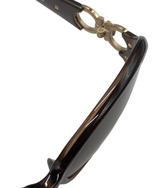 Salvatore Ferragamo（サルヴァトーレ フェラガモ）Salvatore Ferragamo (サルヴァトーレ フェラガモ) ダブルガンチーニサングラス ブラウンの古着・服飾アイテム